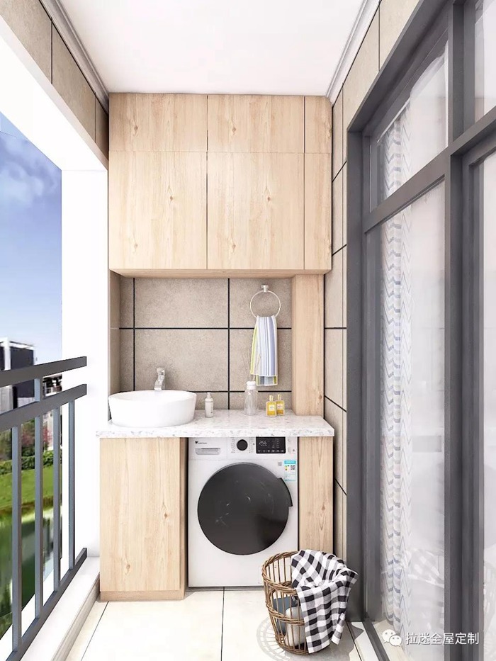 陽臺(tái)洗衣柜