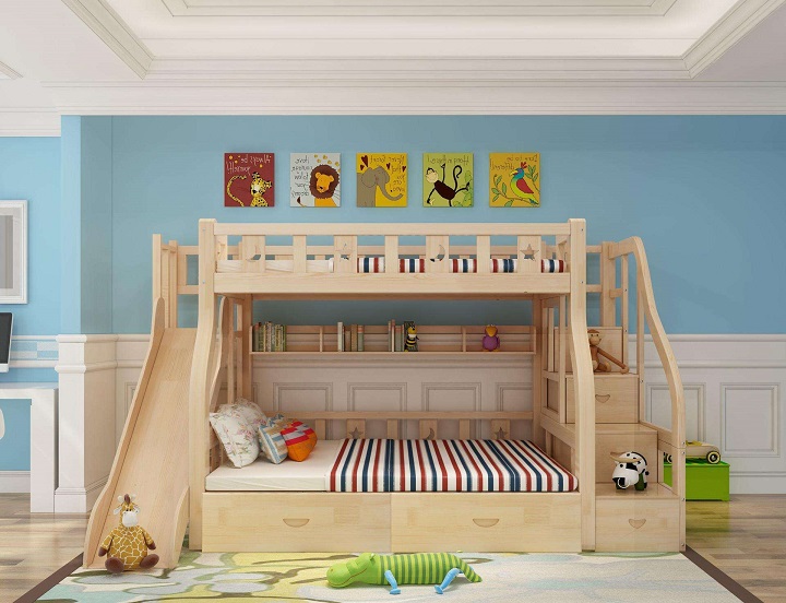 兒童實木床圖片